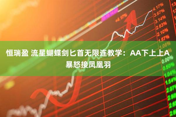 恒瑞盈 流星蝴蝶剑匕首无限连教学：AA下上上A暴怒接凤凰羽